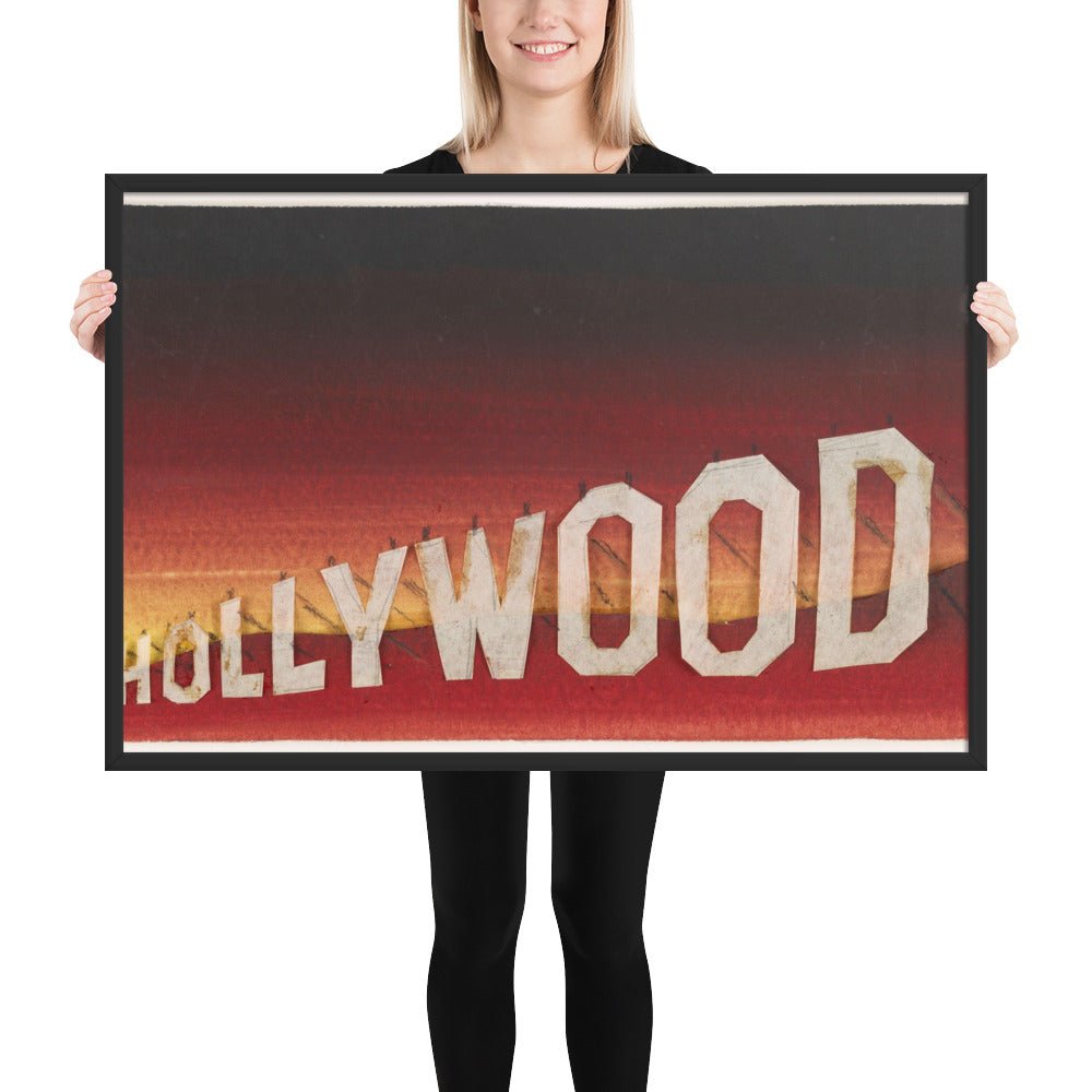 Hollywood Study #8 by Edward Ruscha, Framed poster
