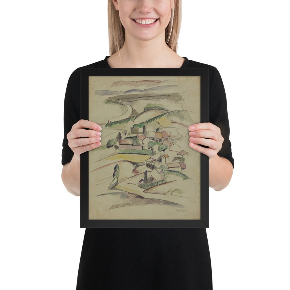 Houses in a Valley by Albert Gleizes , Framed poster