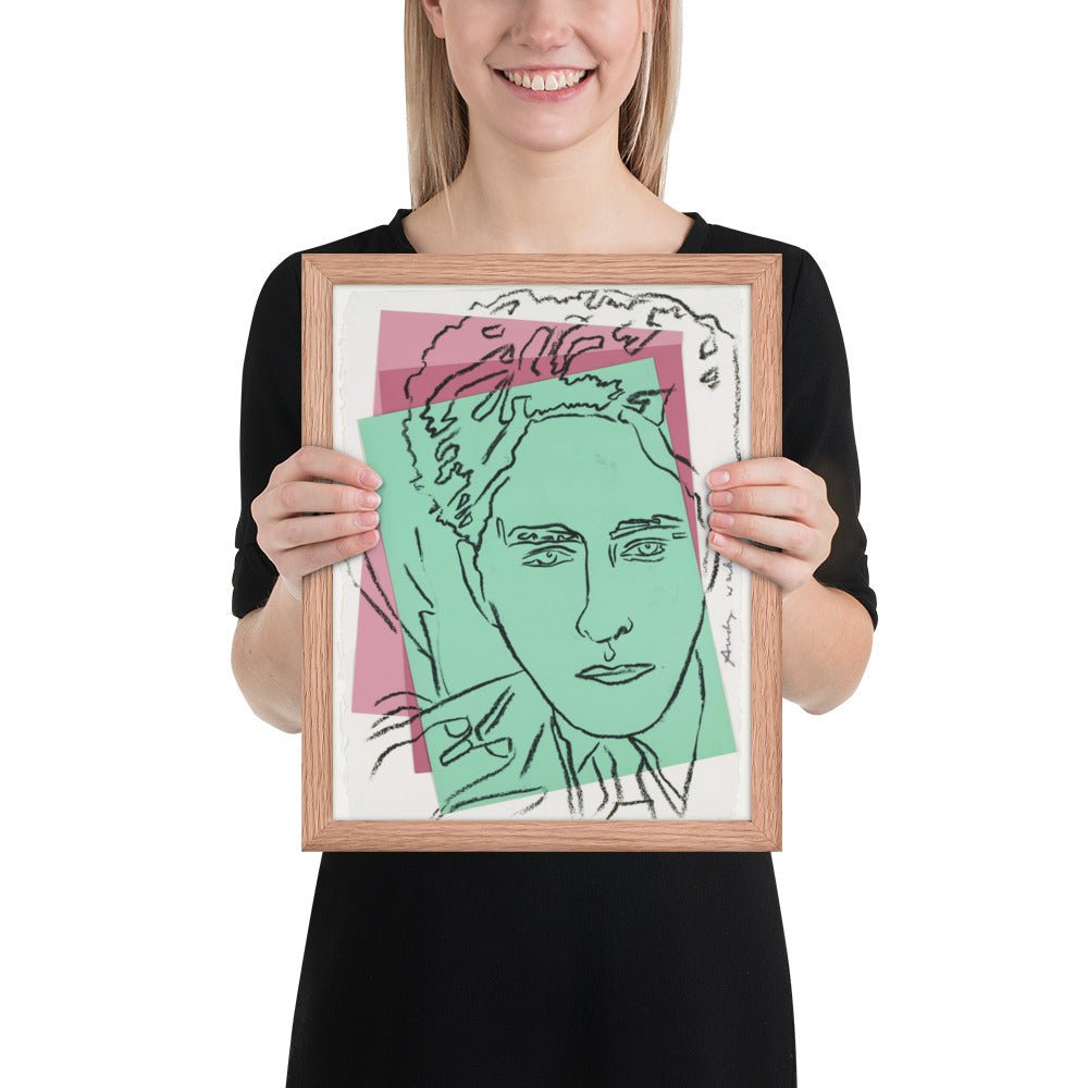 Jean Cocteau by Andy Warhol , Framed poster