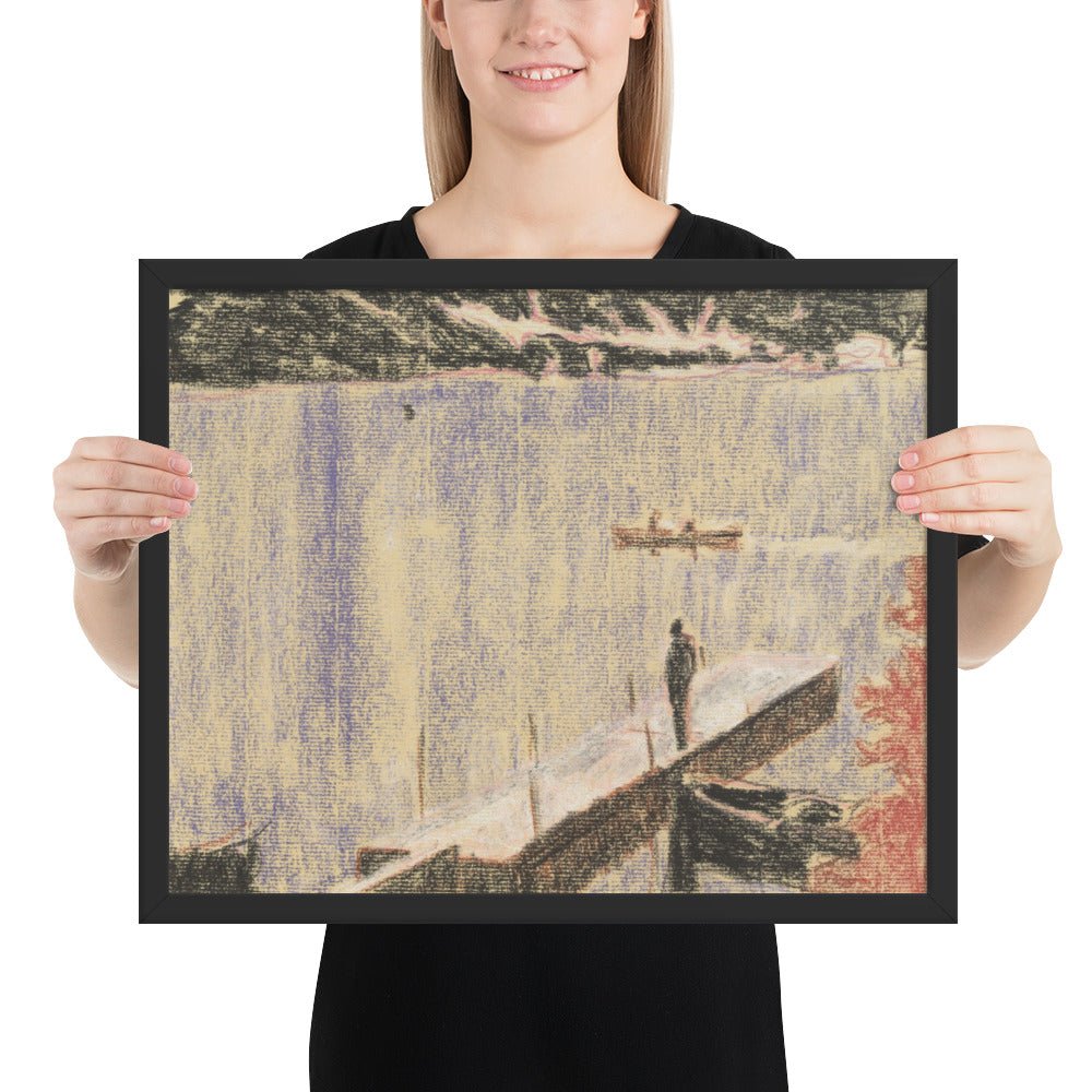 Jetty by Peter Doig, Framed poster