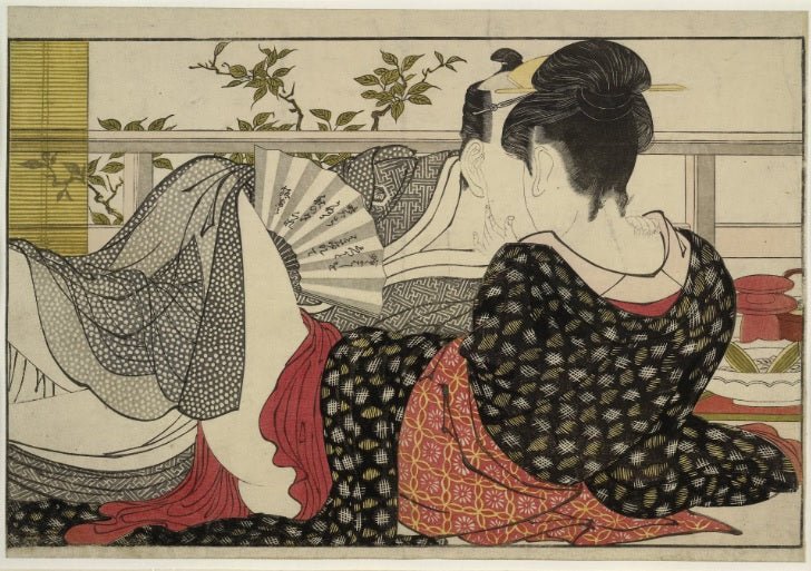 Kitagawa Utamaro, Lovers in an upstairs room, from Uta makura ('Poem of the Pillow') 1788, A1 to A5 size print