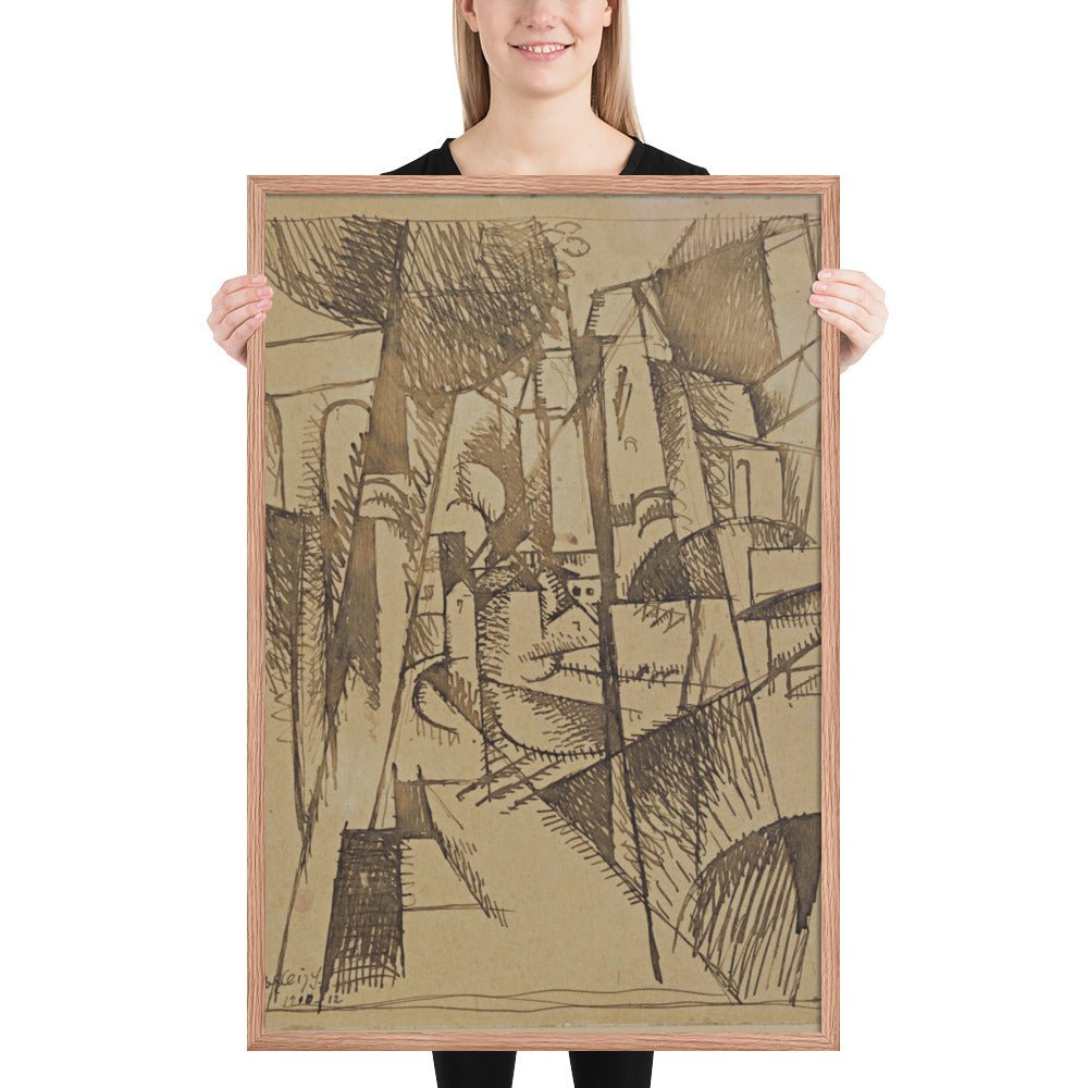 Landscape with Bridge and Viaduct by Albert Gleizes, Framed poster