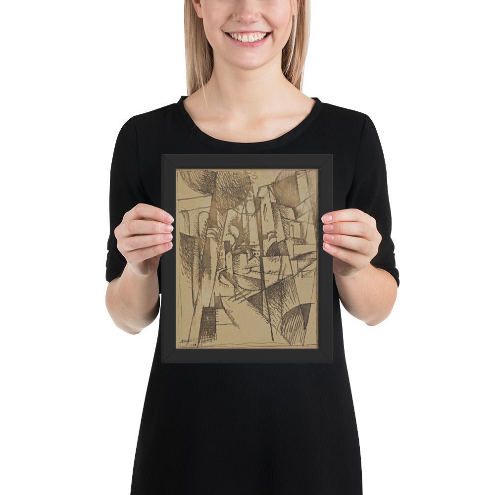 Landscape with Bridge and Viaduct by Albert Gleizes, Framed poster
