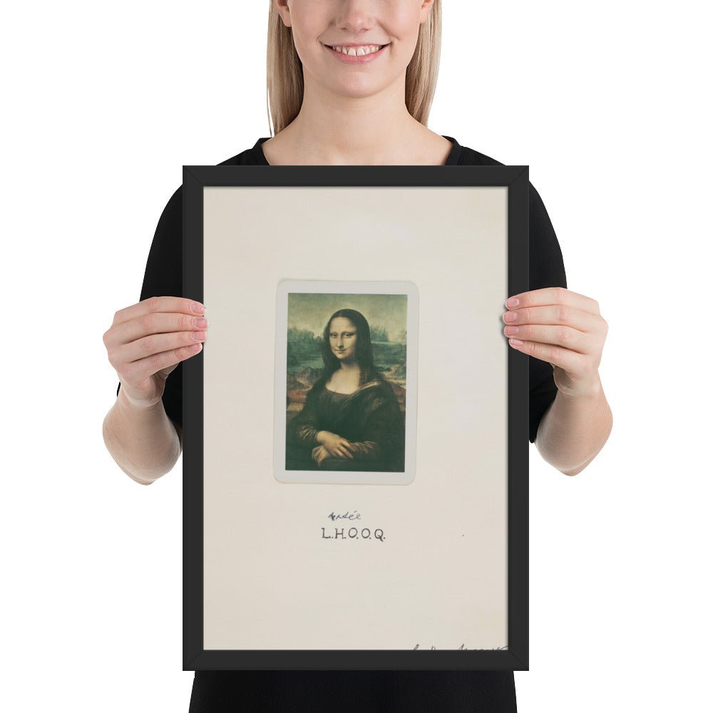 L.H.O.O.Q. Shaved by Marcel Duchamp, Framed poster