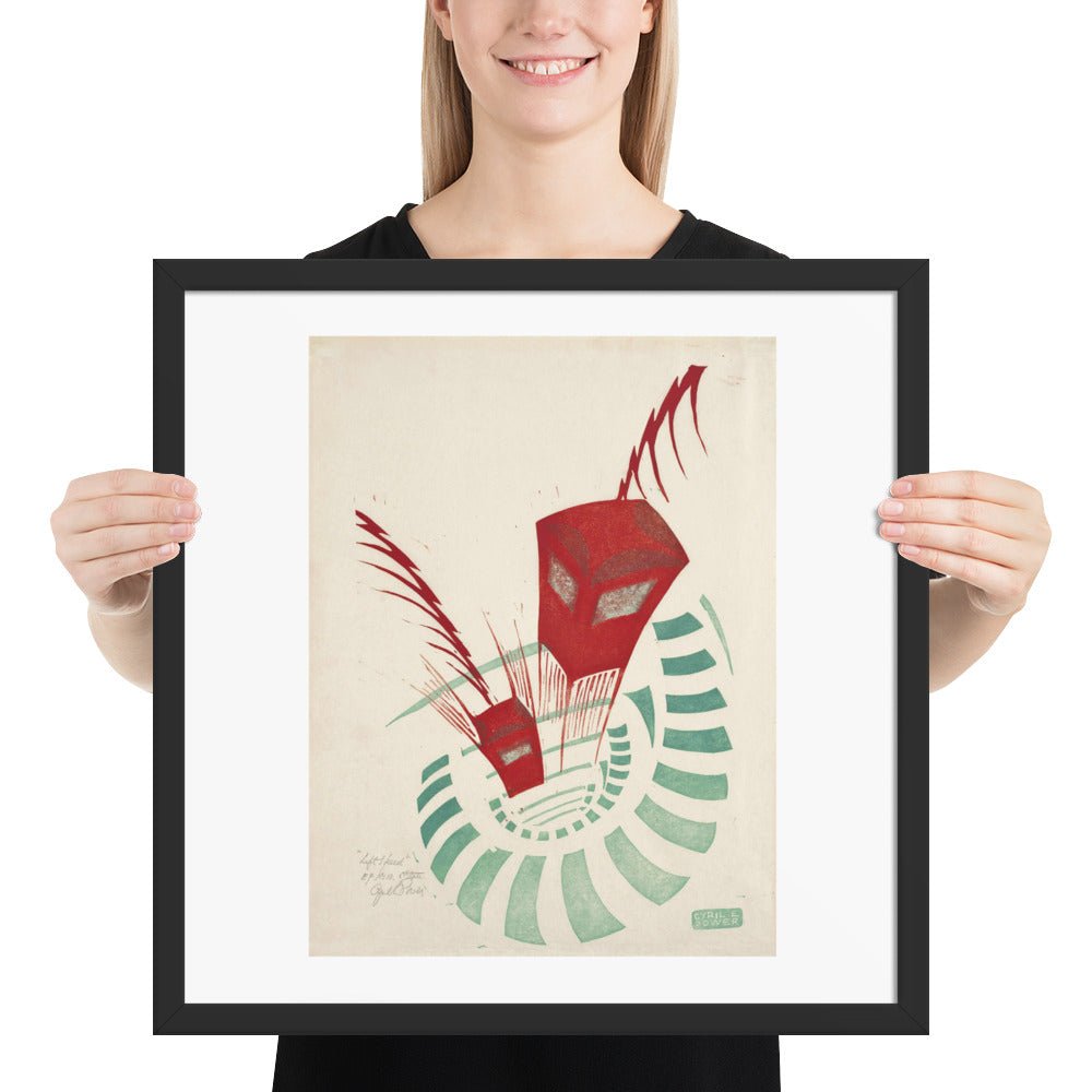 Lifts (Elevators), 1930 by Cyril Power, vintage modernist art, Framed poster print