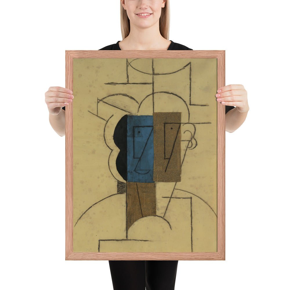 Man with a Hat by Pablo Picasso, Framed poster