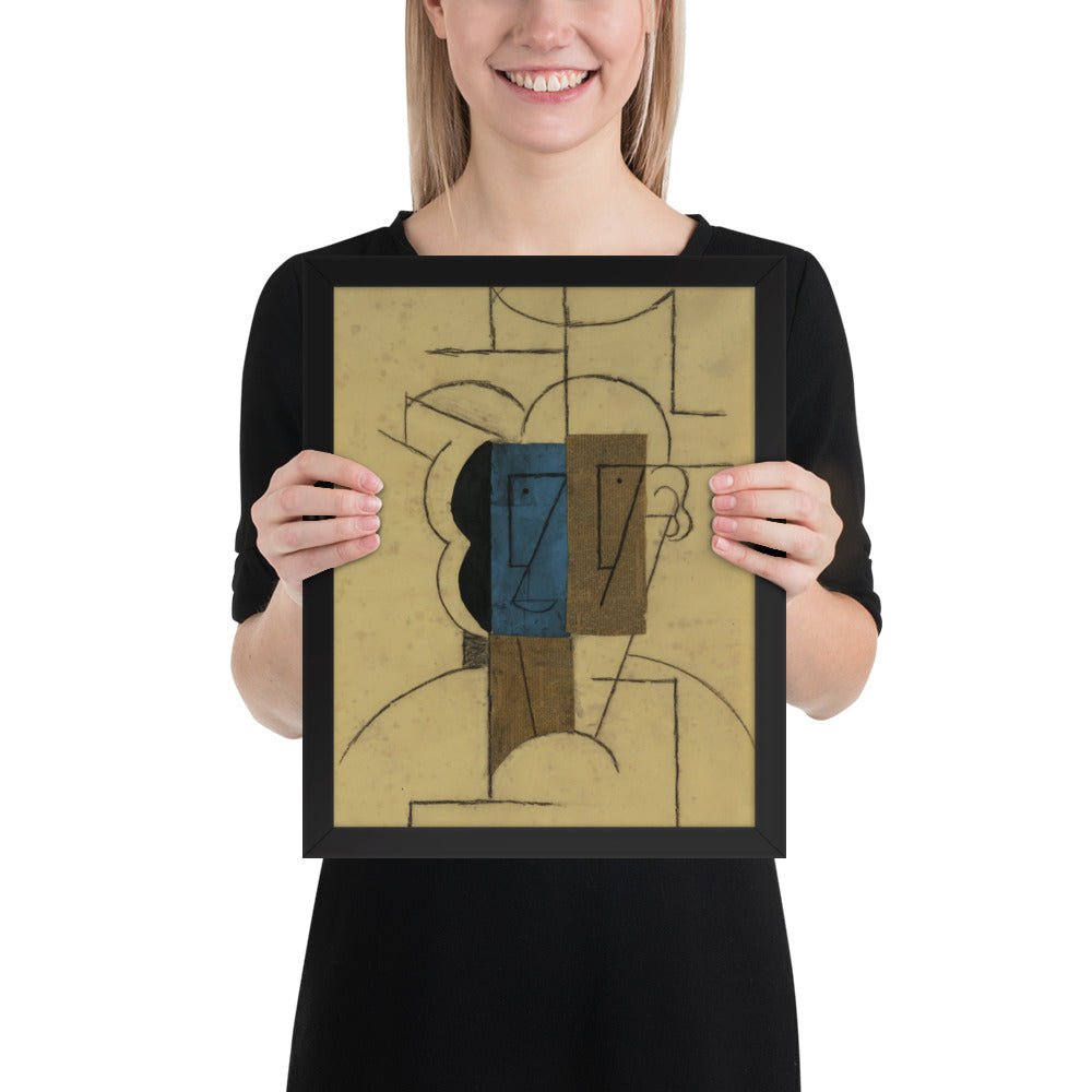 Man with a Hat by Pablo Picasso, Framed poster