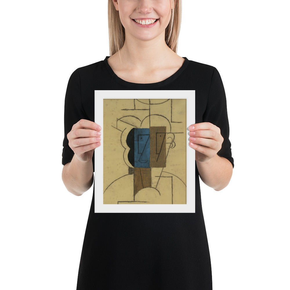 Man with a Hat by Pablo Picasso, Framed poster
