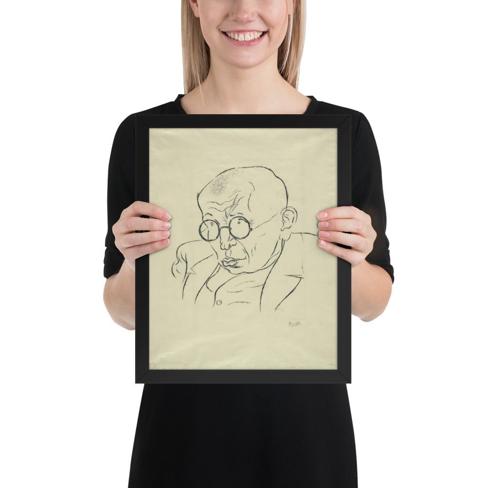 Max Herrmann-Neisse by George Grosz, Framed poster