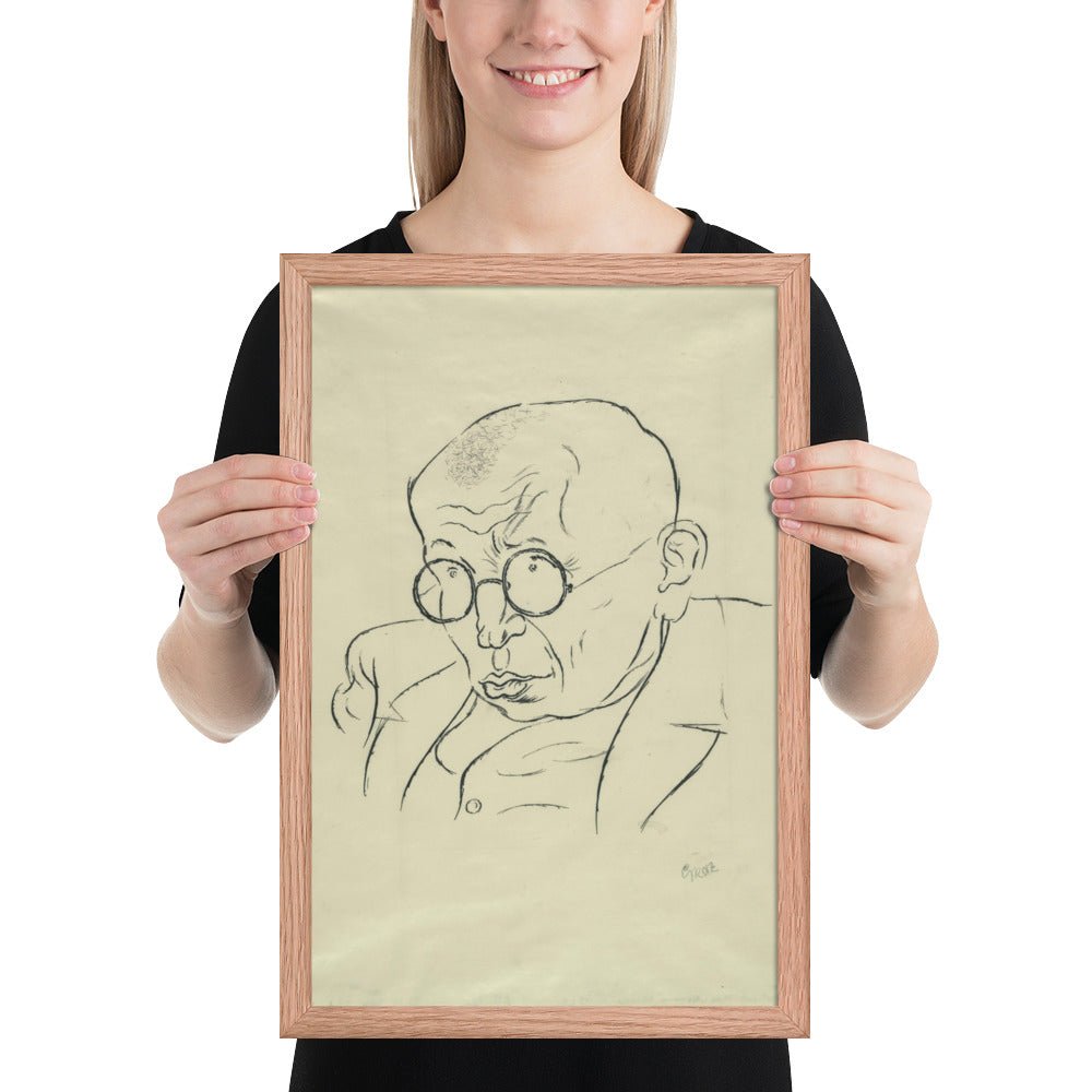 Max Herrmann-Neisse by George Grosz, Framed poster