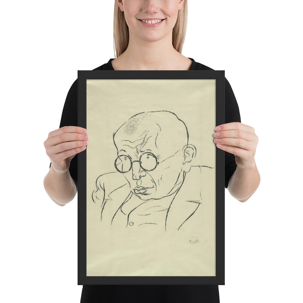 Max Herrmann-Neisse by George Grosz, Framed poster