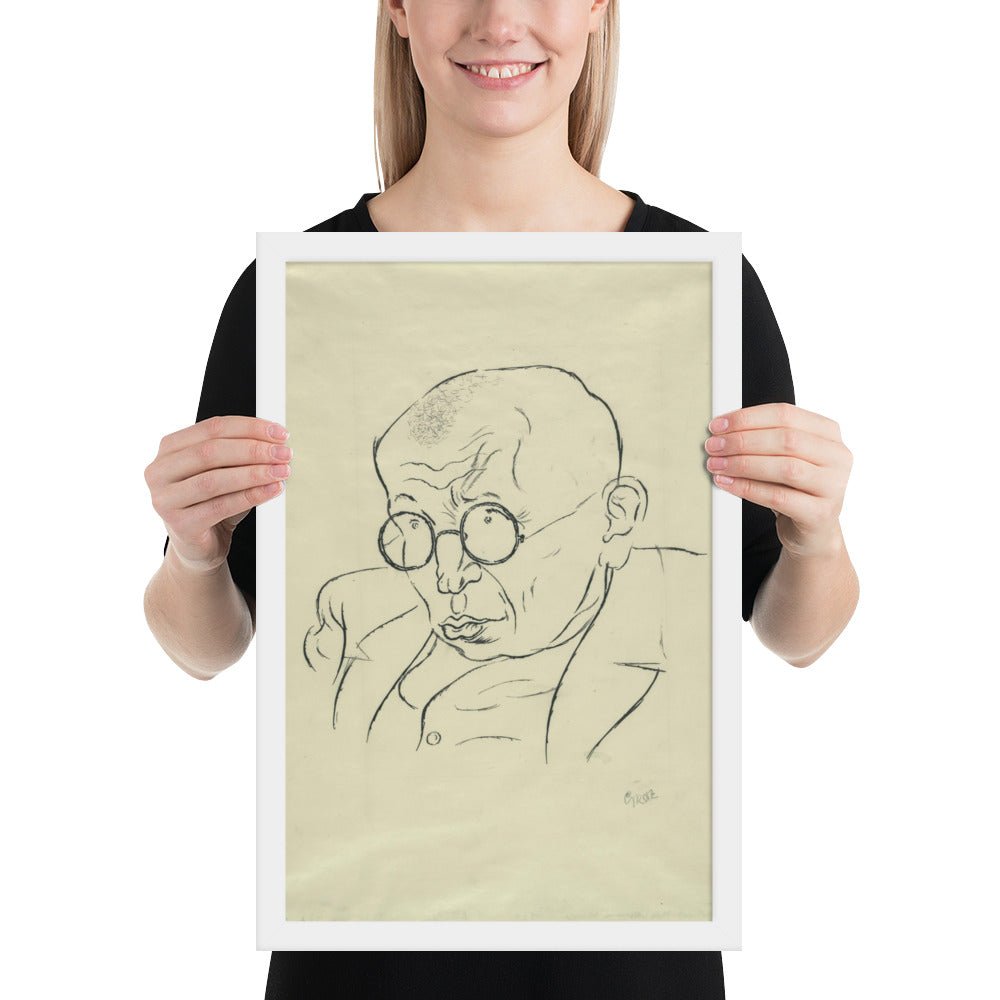 Max Herrmann-Neisse by George Grosz, Framed poster