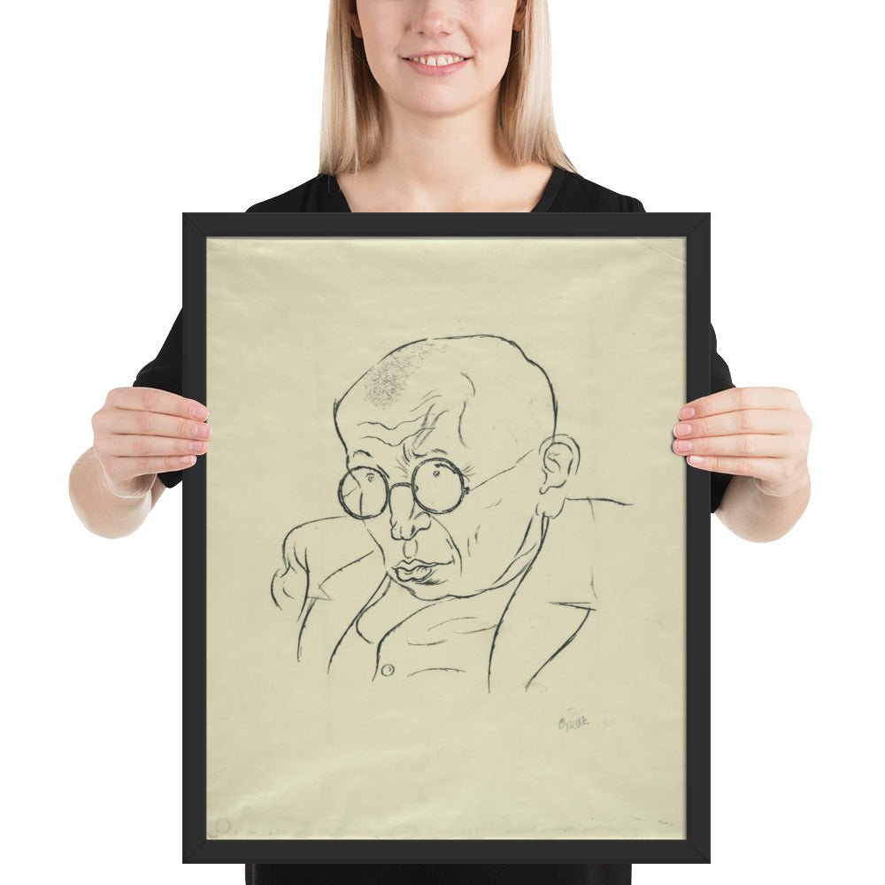 Max Herrmann-Neisse by George Grosz, Framed poster