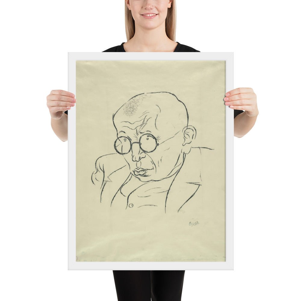 Max Herrmann-Neisse by George Grosz, Framed poster