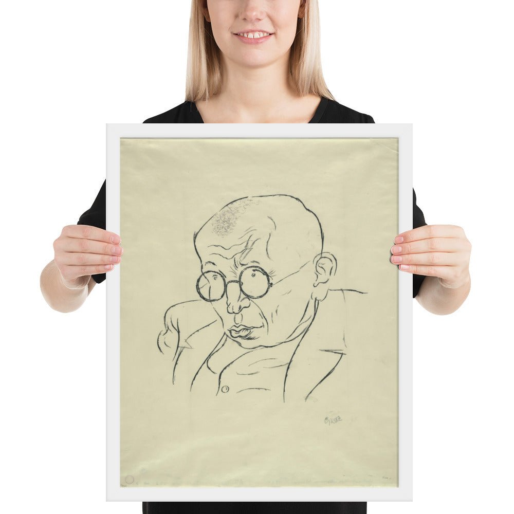 Max Herrmann-Neisse by George Grosz, Framed poster