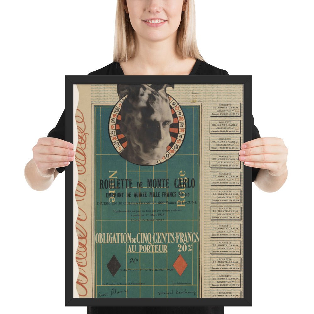 Monte Carlo Bond by Marcel Duchamp, Framed poster