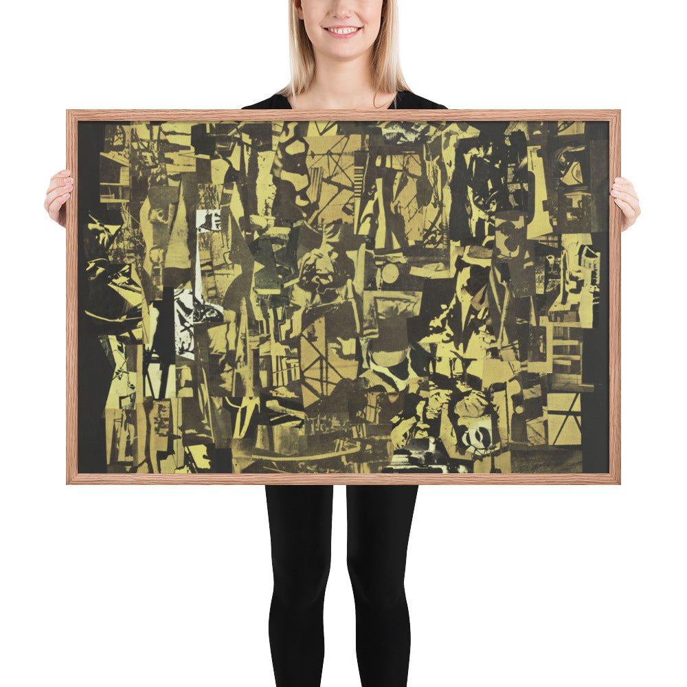 Newsprint Collage by Ad Reinhardt, Framed poster