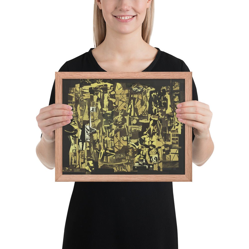 Newsprint Collage by Ad Reinhardt, Framed poster
