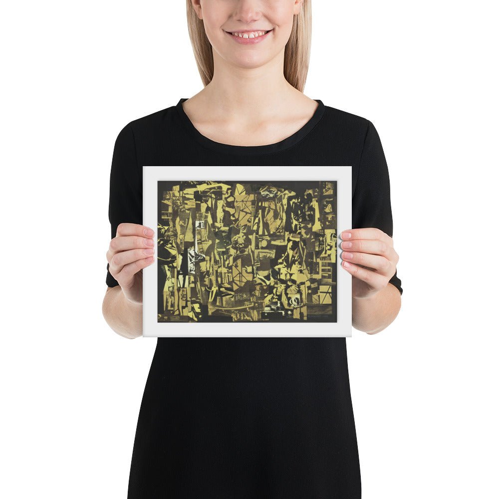 Newsprint Collage by Ad Reinhardt, Framed poster