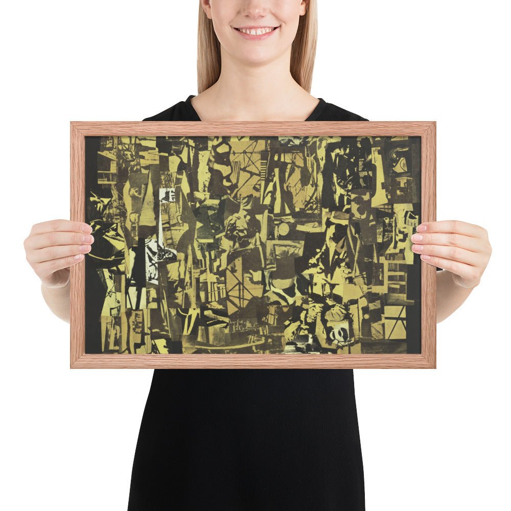 Newsprint Collage by Ad Reinhardt, Framed poster