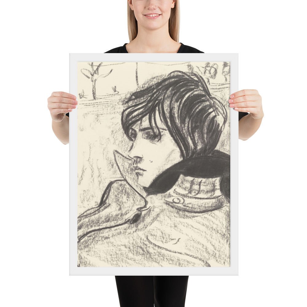 Nick by Elizabeth Peyton, Framed poster