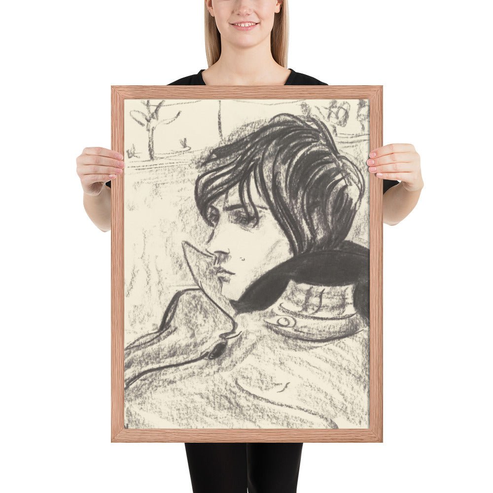 Nick by Elizabeth Peyton, Framed poster