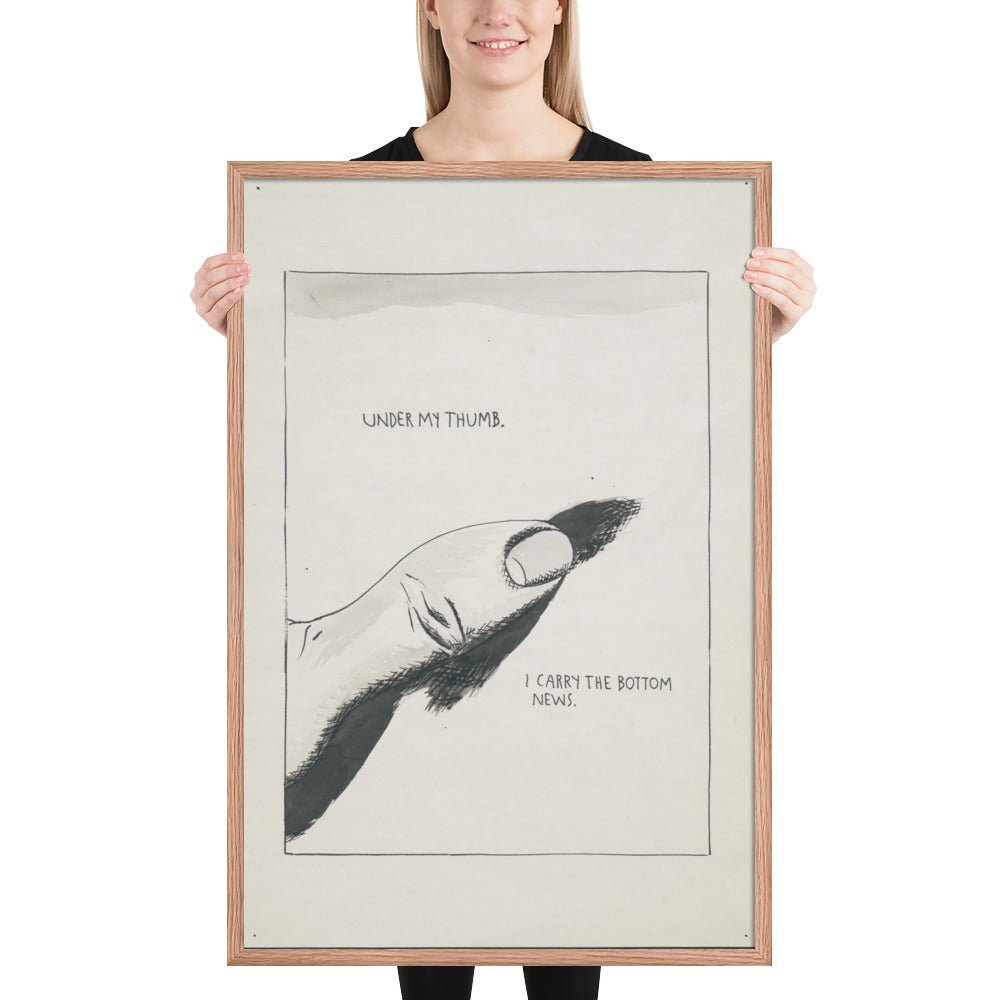 No Title by Raymond Pettibon, Framed poster