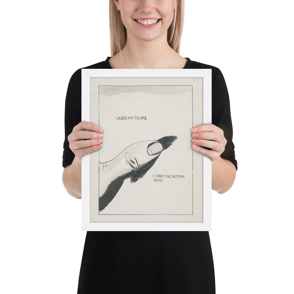No Title by Raymond Pettibon, Framed poster