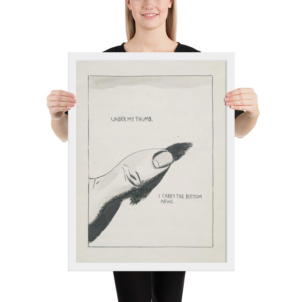 No Title by Raymond Pettibon, Framed poster