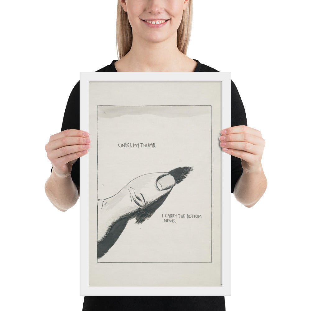 No Title by Raymond Pettibon, Framed poster