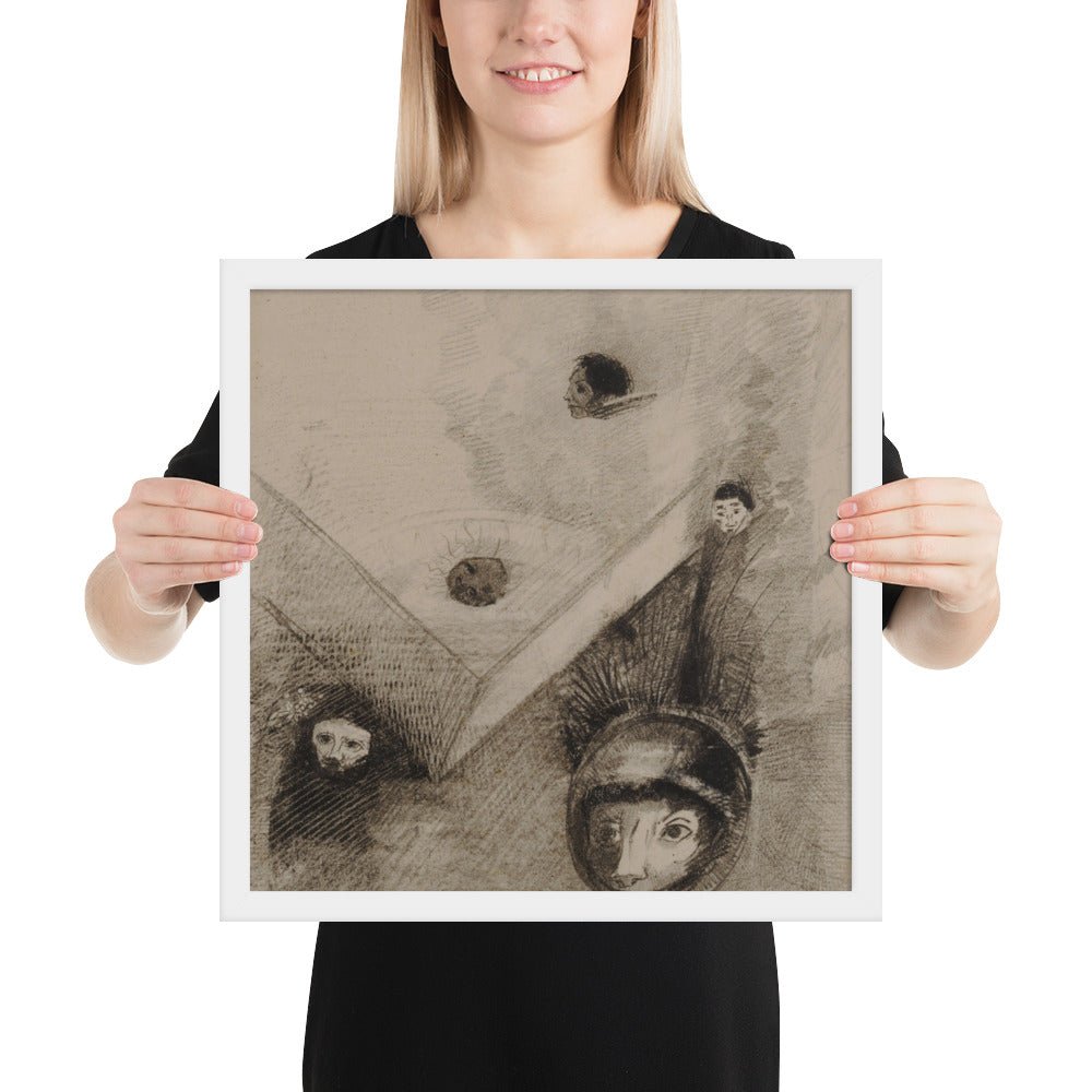 On the Backdrop of Our Nights by Odilon Redon, Framed poster