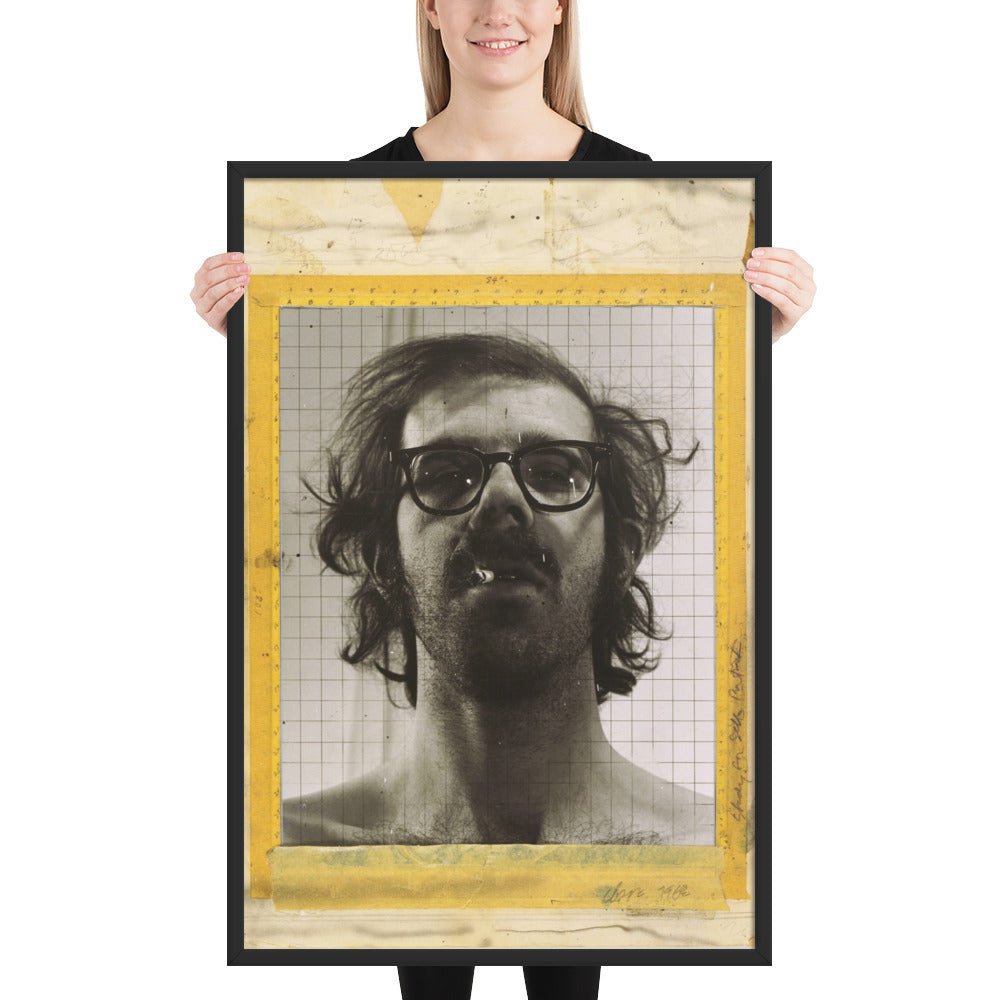 Portrait by Chuck Close - Study for Self, Framed poster