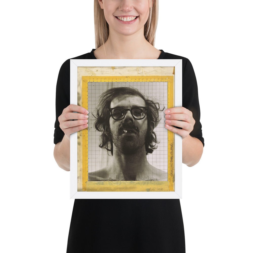 Portrait by Chuck Close - Study for Self, Framed poster