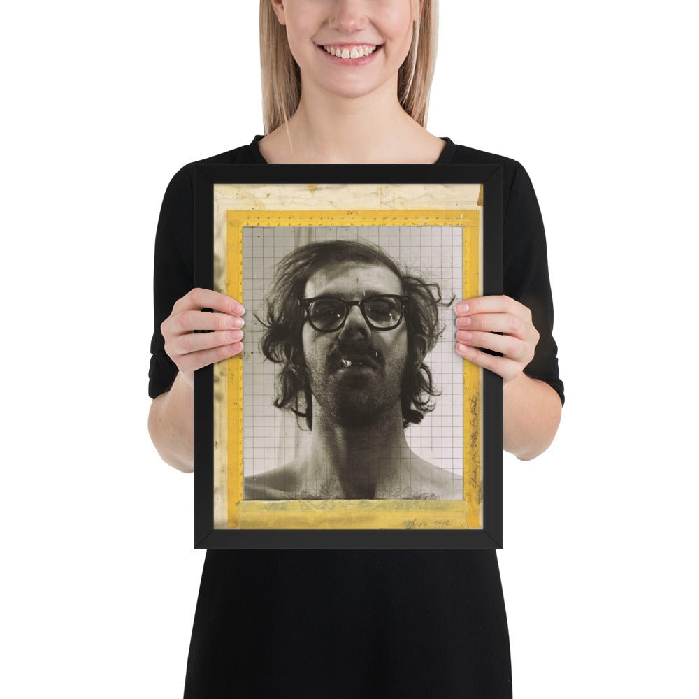 Portrait by Chuck Close - Study for Self, Framed poster