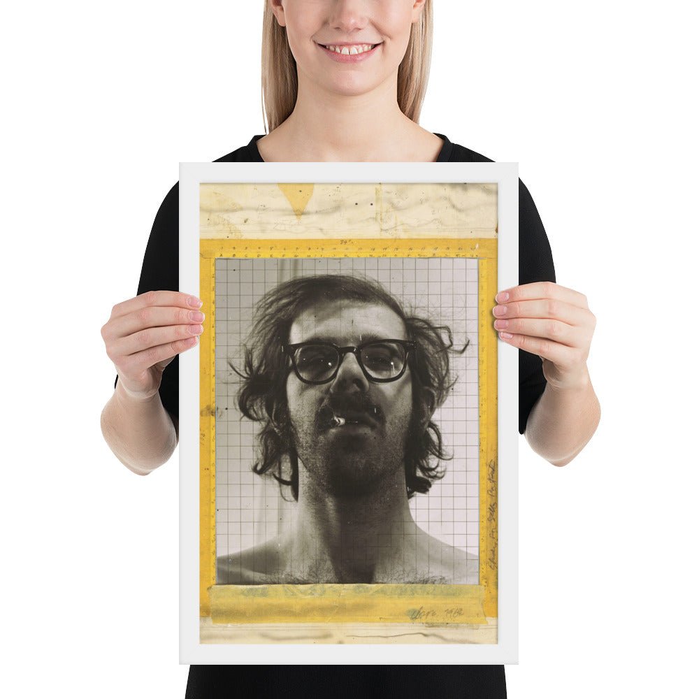 Portrait by Chuck Close - Study for Self, Framed poster