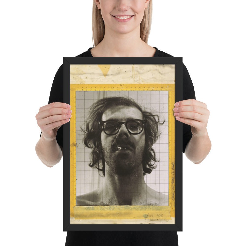 Portrait by Chuck Close - Study for Self, Framed poster