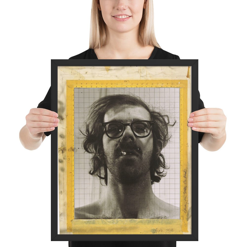 Portrait by Chuck Close - Study for Self, Framed poster