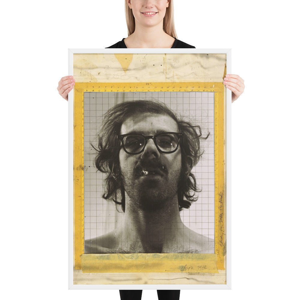 Portrait by Chuck Close - Study for Self, Framed poster