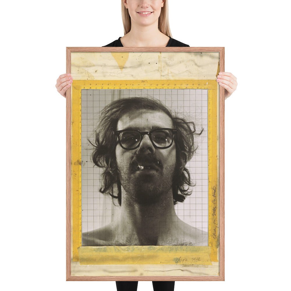 Portrait by Chuck Close - Study for Self, Framed poster