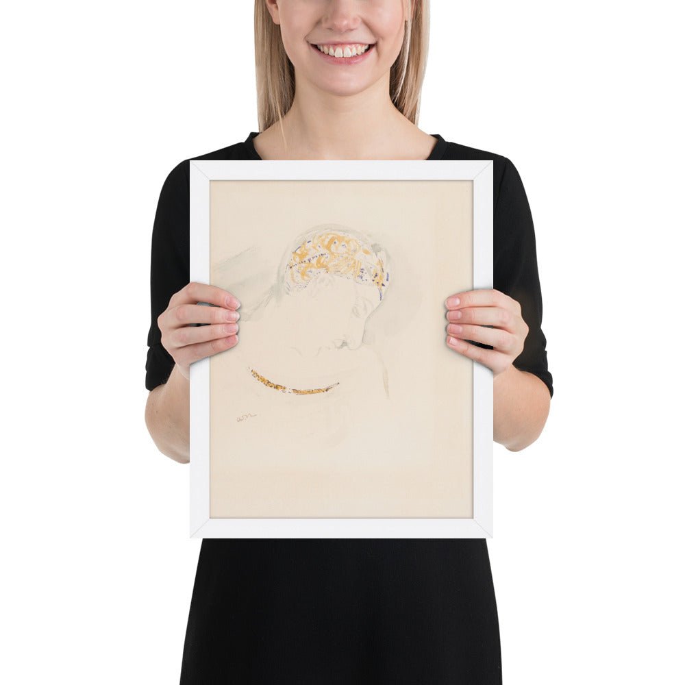 Profile of a Woman by Odilon Redon, Framed poster