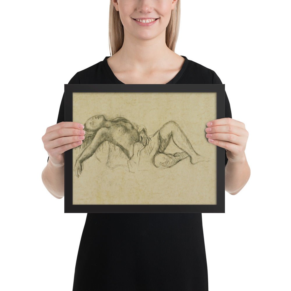 Reclining Nude by Balthus, Framed poster