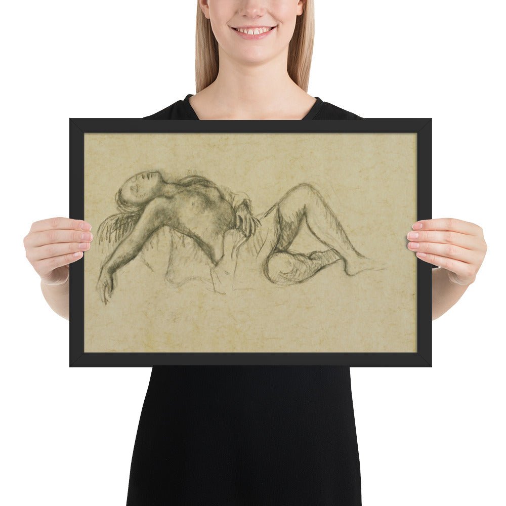 Reclining Nude by Balthus, Framed poster