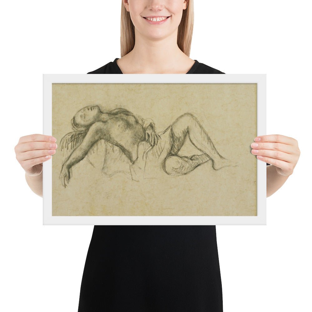 Reclining Nude by Balthus, Framed poster