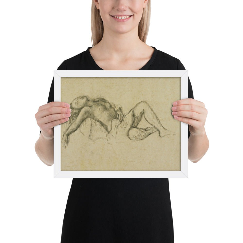 Reclining Nude by Balthus, Framed poster