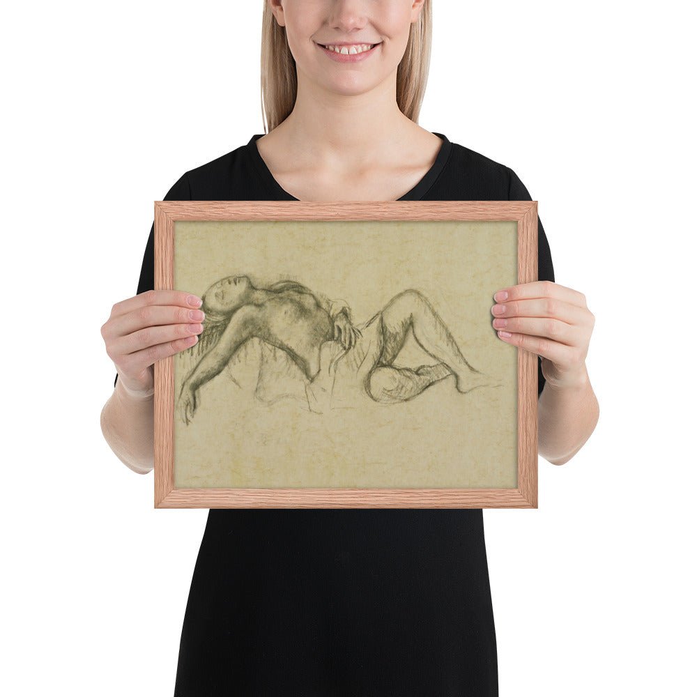Reclining Nude by Balthus, Framed poster