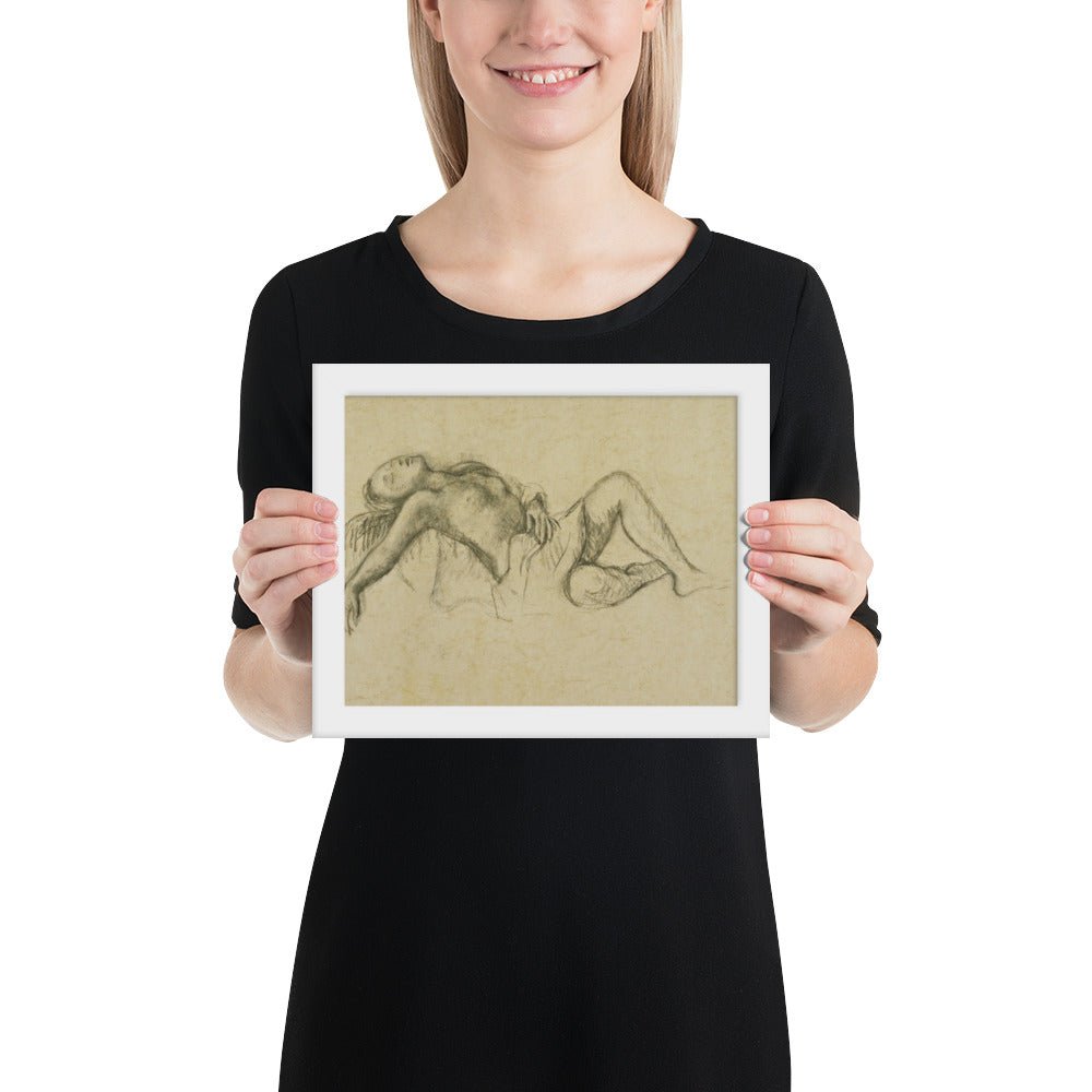 Reclining Nude by Balthus, Framed poster