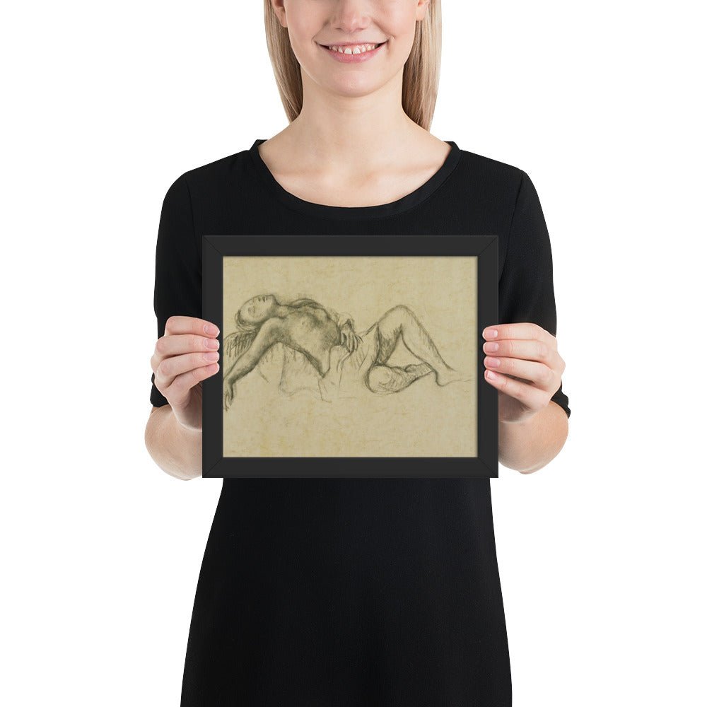 Reclining Nude by Balthus, Framed poster