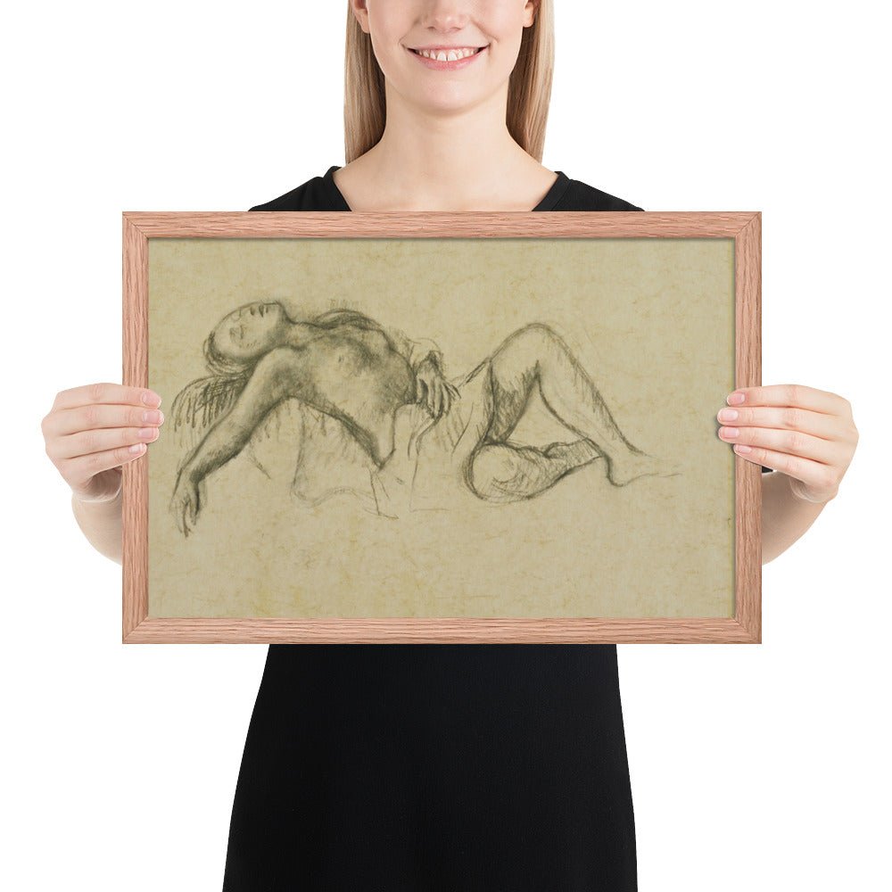 Reclining Nude by Balthus, Framed poster