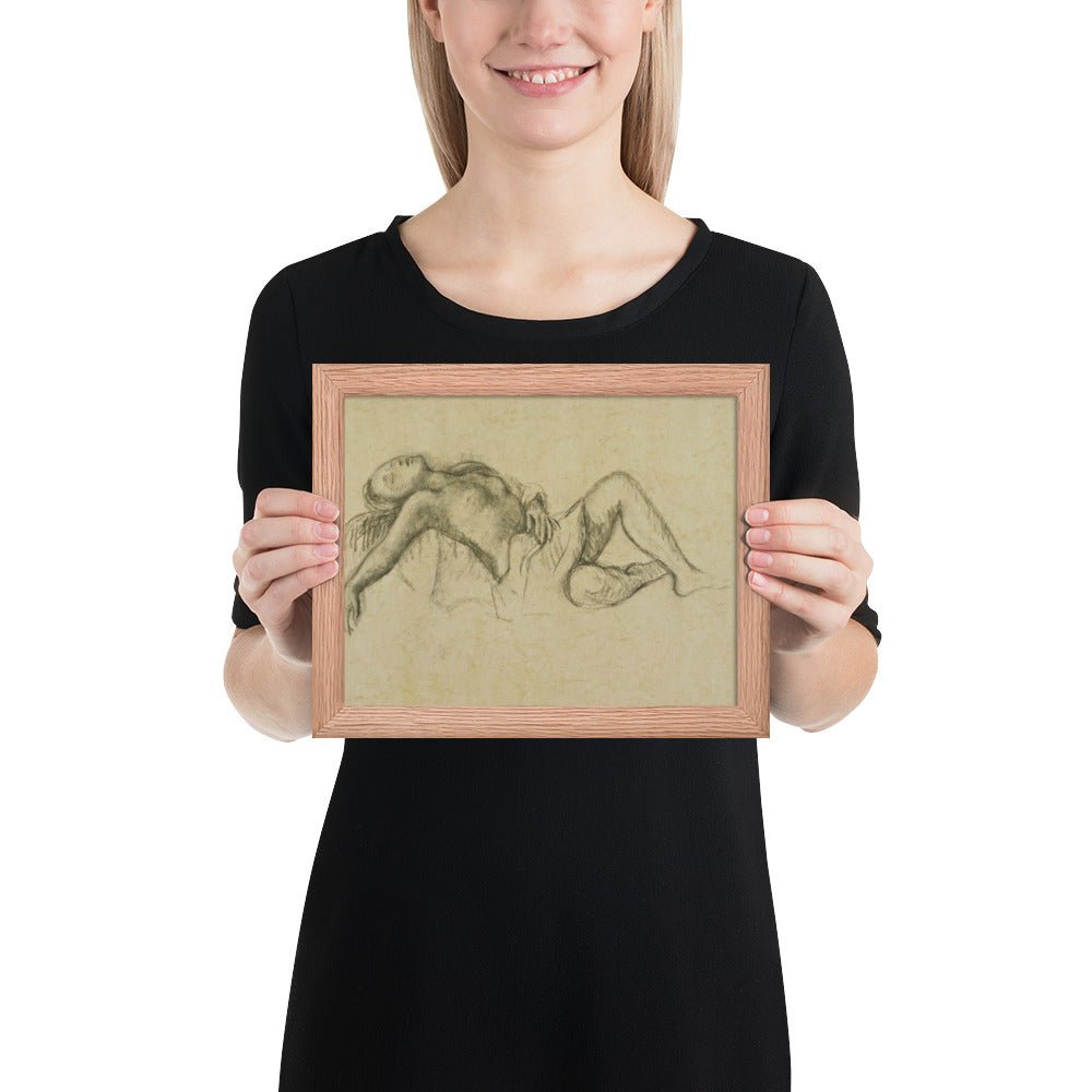 Reclining Nude by Balthus, Framed poster