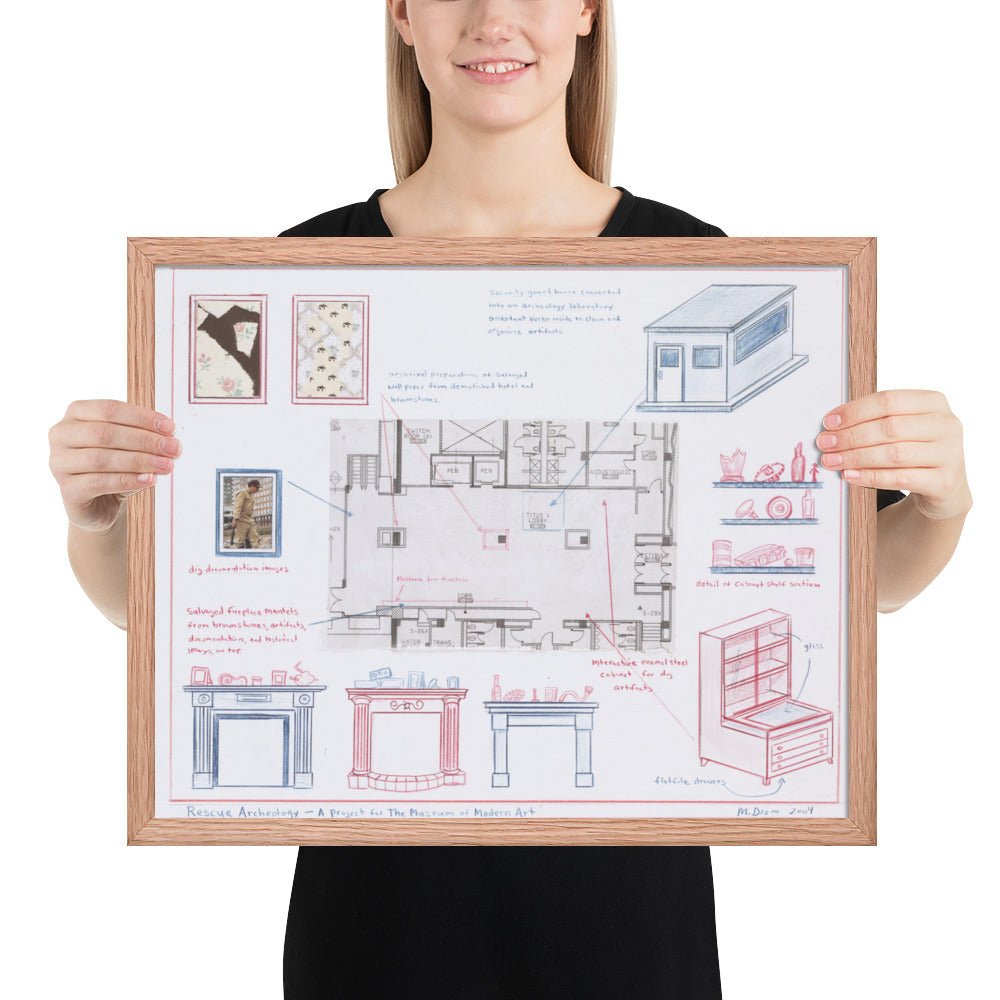 Rescue Archaeology - A Project for the Museum of Modern Art by Mark Dion, Framed poster
